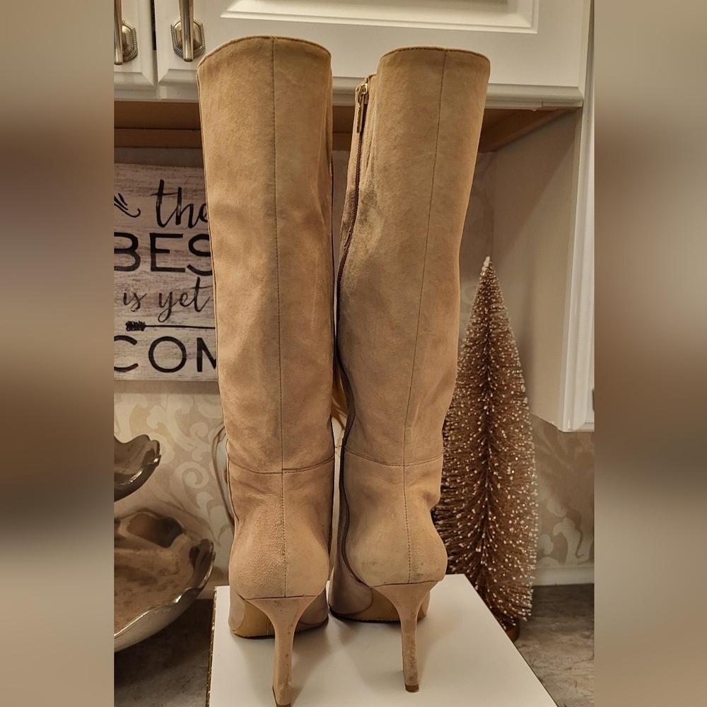Vince Camuto Beige Heeled Boots - Picture 3 of 16